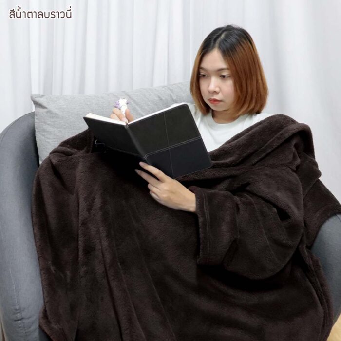 ผ้าห่มมีแขน เสื้อห่ม ผ้าห่มสอดแขนได้ - Image 14