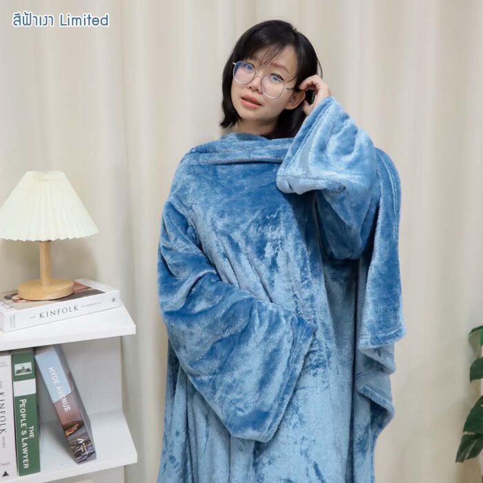 ผ้าห่มมีแขน เสื้อห่ม ผ้าห่มสอดแขนได้ - Image 12