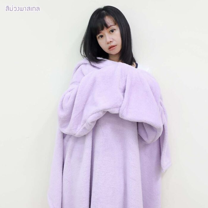 ผ้าห่มมีแขน เสื้อห่ม ผ้าห่มสอดแขนได้ - Image 9