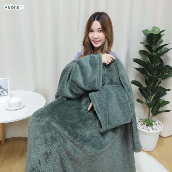 ผ้าห่มมีแขน เสื้อห่ม ผ้าห่มสอดแขนได้ - Image 26
