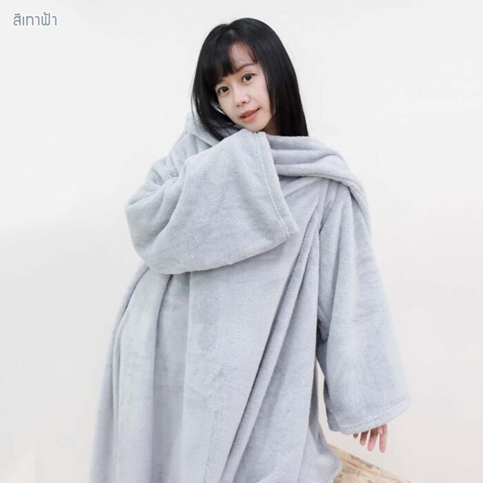 ผ้าห่มมีแขน เสื้อห่ม ผ้าห่มสอดแขนได้ - Image 23
